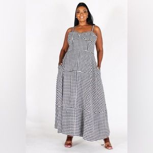 COPY - Plus Size Dress Houndstooth print